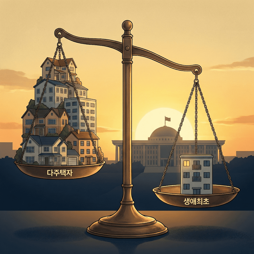 다주택자 규제와 실수요자 균형 일러스트