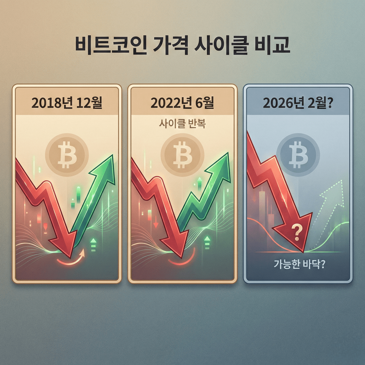 비트코인 하락 사이클 역사 비교 2018 2022 2026
