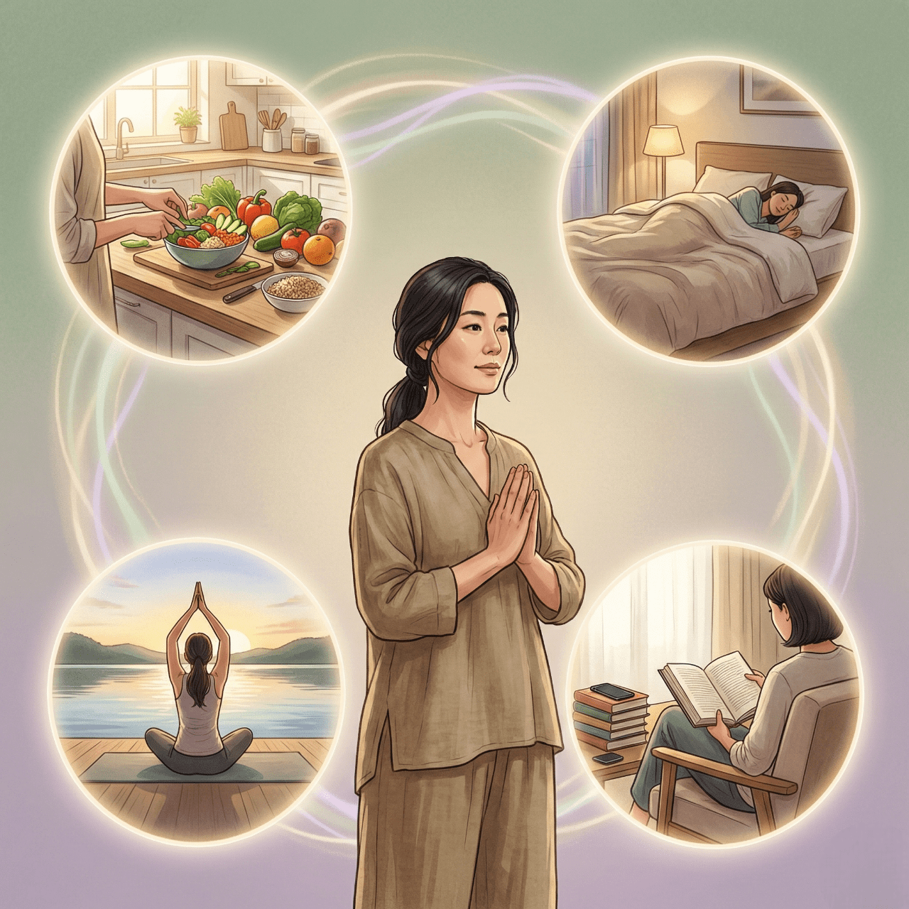 웰니스 라이프 밸런스 일러스트