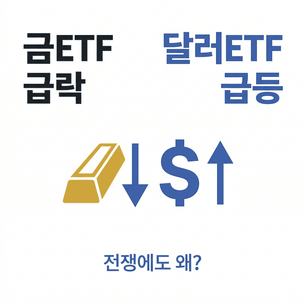 미국 이란 전쟁 금ETF 하락 달러ETF 상승 이유 총정리