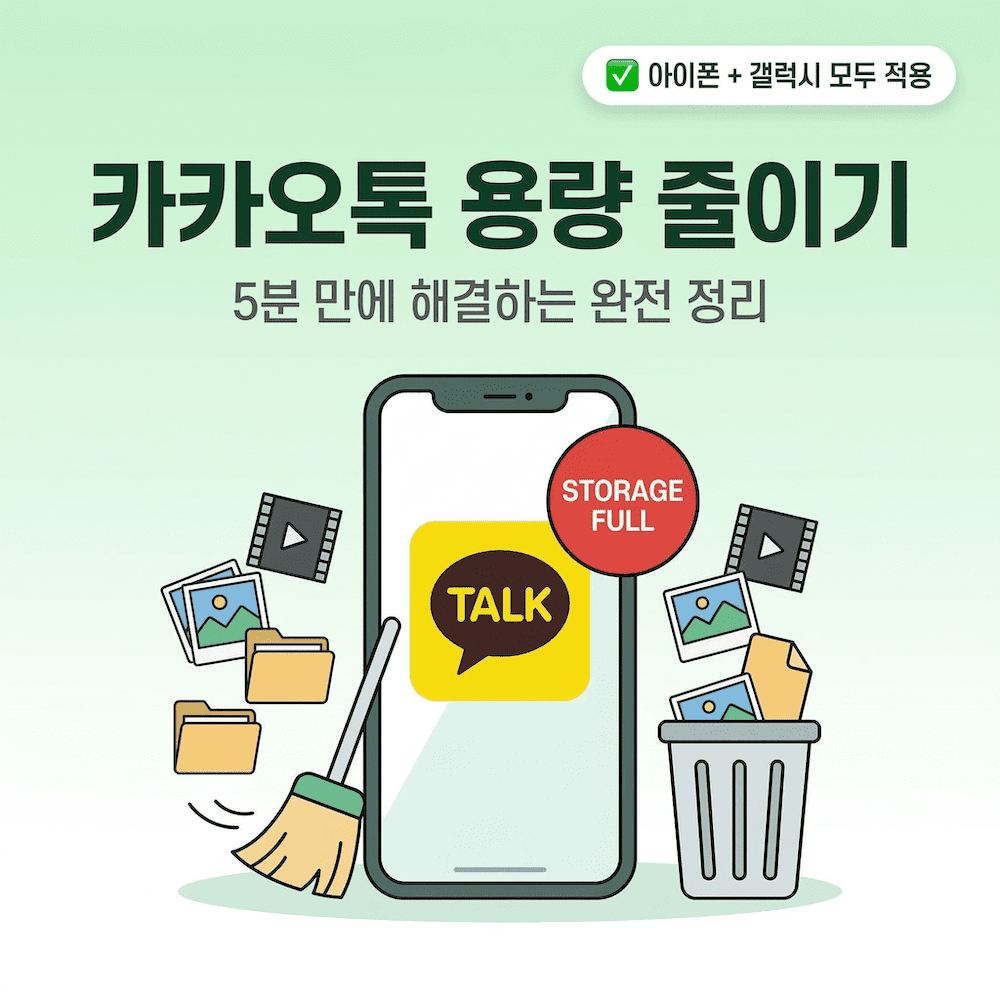 카카오톡 용량 줄이기 방법 총정리