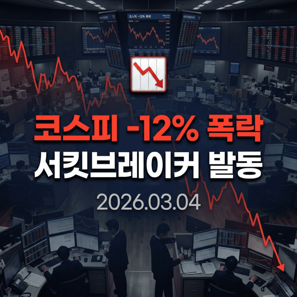 코스피 폭락 12% 서킷브레이커 발동 | 원인과 투자자 대응 전략 - 문숲