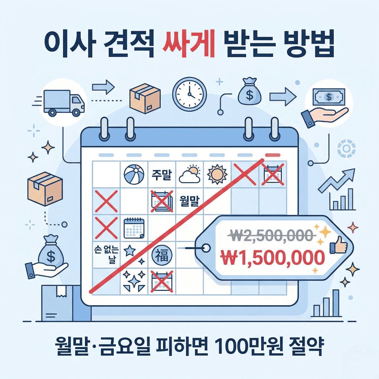 이사 견적 싸게 받는 방법 날짜 선택 꿀팁