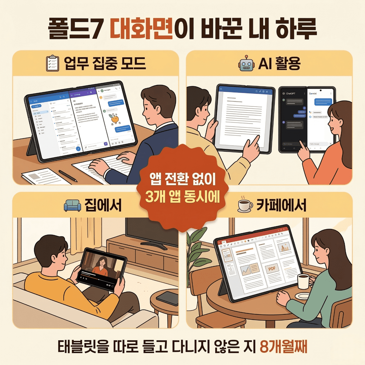 폴드7 대화면이 바꾼 내 하루