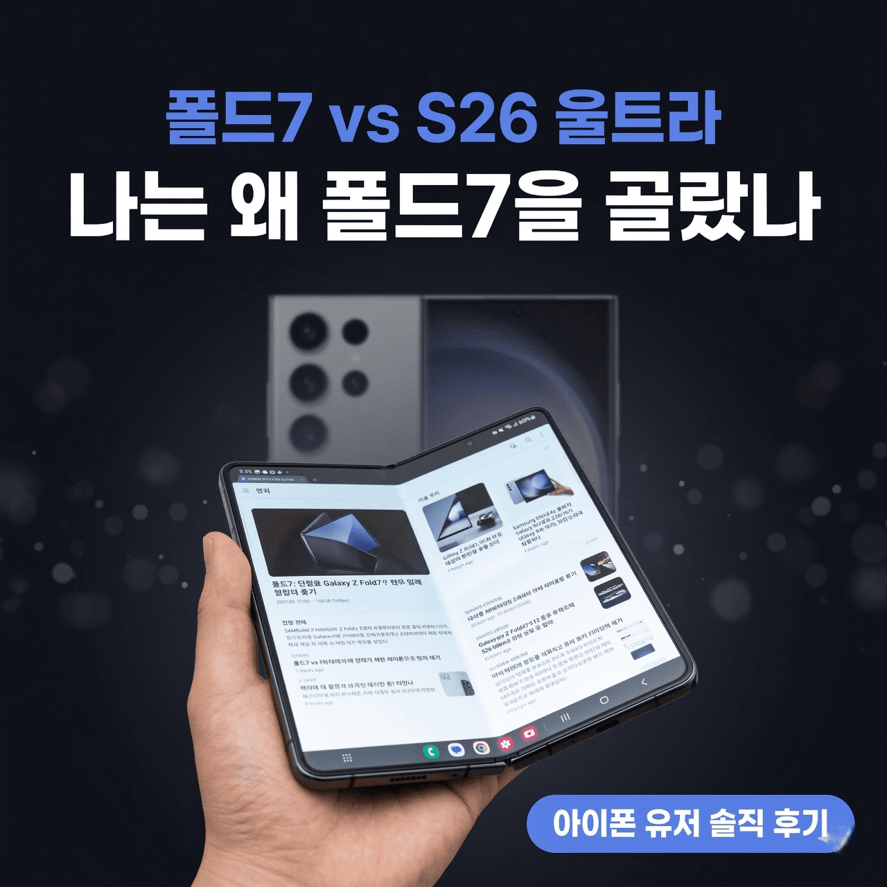 S26 울트라 출시에도 폴드7을 계속 쓰는 이유