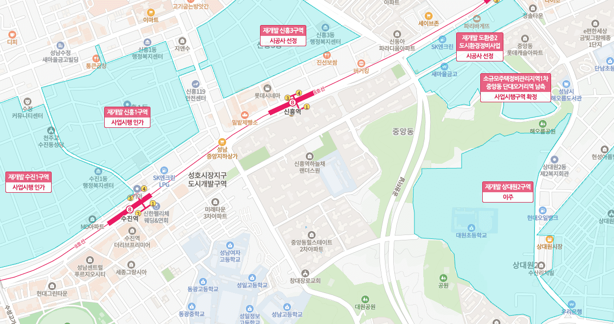 신흥역하늘채랜더스원 주변이 재개발 예정으로 천지개벽 기대