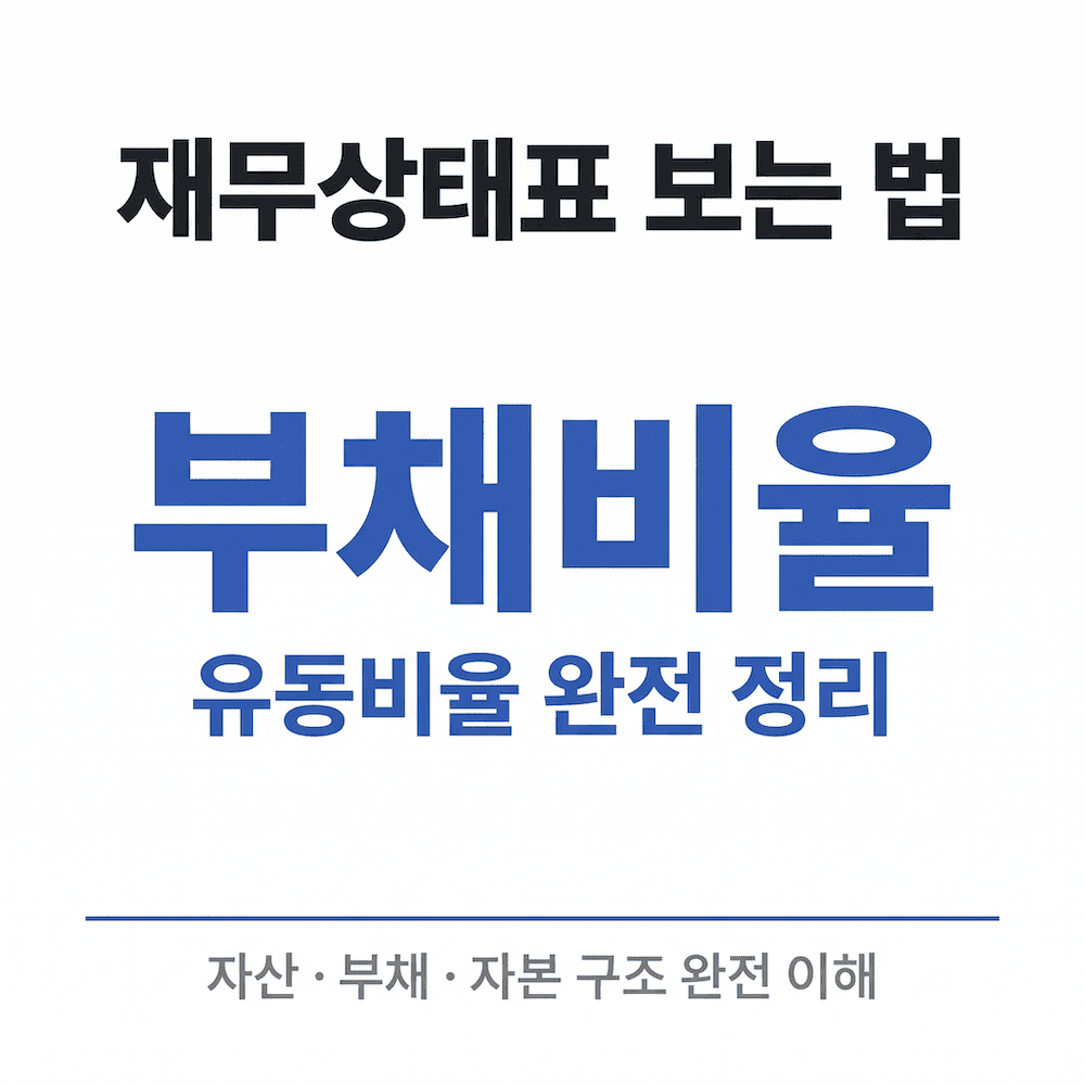 재무상태표 보는 법 부채비율 유동비율 완전 정리 썸네일