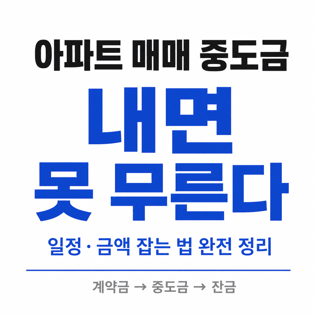 아파트 매매 중도금 일정 금액 계약 해지 완전 정리